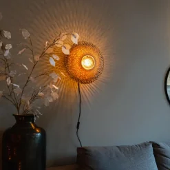 QAZQA wandlampen rina crème e27