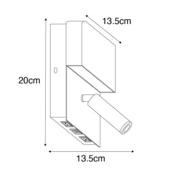 QAZQA wandlampen robin wit geïntegreerde led Online
