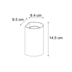 QAZQA wandlampen sabbir zwart gu10 Outlet
