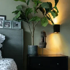 QAZQA wandlampen sandy zwart gu10 New