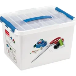 Sunware Q-line naaidoos met inzet 22L wit blauw Best