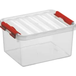 Sunware Q-line opbergbox 2L transparant rood