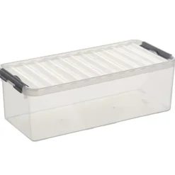 Sunware Q-line opbergbox 9,5L transparant metaal Online