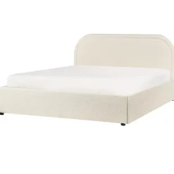Beliani QUILLIEN - Bed met opbergruimte - Beige - 140 x 200 cm - Polyester Outlet