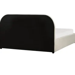 Beliani QUILLIEN - Bed met opbergruimte - Beige - 140 x 200 cm - Polyester Outlet