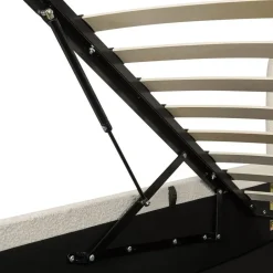 Beliani QUILLIEN - Bed met opbergruimte - Beige - 160 x 200 cm - Polyester Outlet