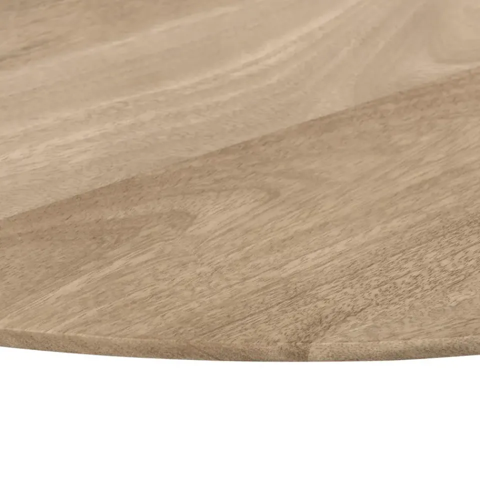 QUVIO Eettafel Sofia - Rond - Ø130 - Kruispoot - Naturel