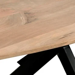 QUVIO Eettafel Sofia– Deens ovaal – 180x90 cm – Kruispoot – Naturel New