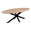 QUVIO Eettafel Sofia– Ovaal – 180x90 cm – Kruispoot – Naturel Discount