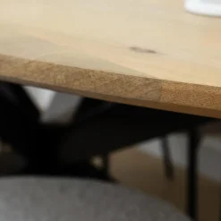 QUVIO Eettafel Sofia– Ovaal – 180x90 cm – Kruispoot – Naturel Discount