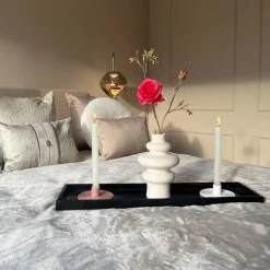 QUVIO Kaarsenstandaard rond - Keramiek - Terra Cotta Outlet