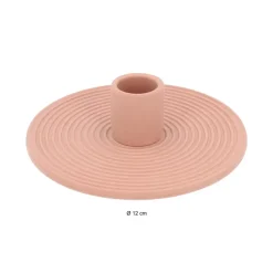 QUVIO Kaarsenstandaard rond - Keramiek - Terra Cotta Outlet