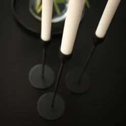 QUVIO Kaarsenstandaard set - 3 delig - Metaal - Zwart Online