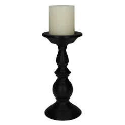 QUVIO Kandelaar - 21 cm - Metaal - Zwart