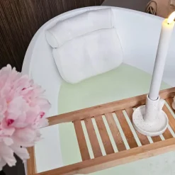 QUVIO Kandelaar - Keramiek - Gebroken wit met spikkels Sale