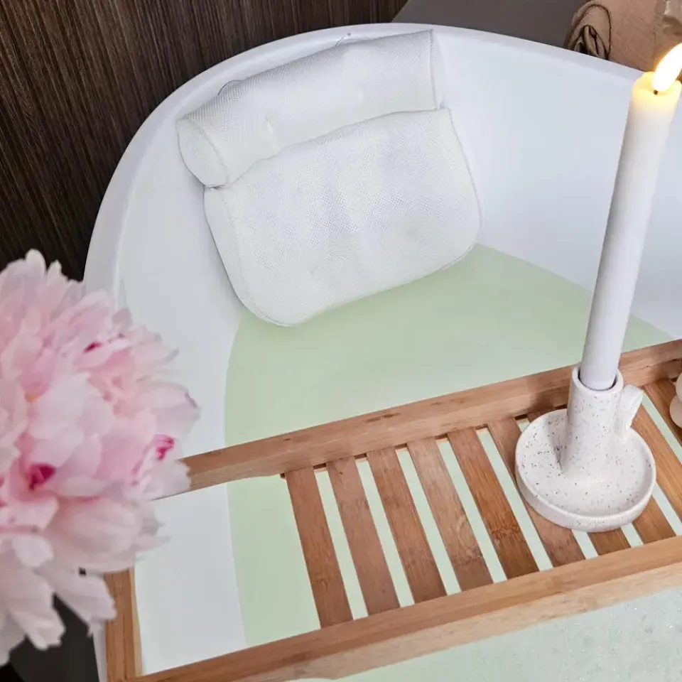 QUVIO Kandelaar - Keramiek - Gebroken wit met spikkels Sale