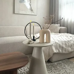 QUVIO Kandelaar - Rond - 29 cm - Metaal - Zwart Sale