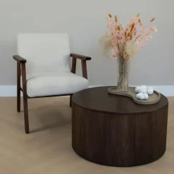 QUVIO Kandelaar bloemvorm - Klein - Keramiek - ø8,7 cm - Wit