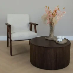 QUVIO Kandelaar bloemvorm - Groot - Keramiek - ø14 cm - Wit Best