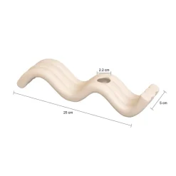 QUVIO Kandelaar golvend - Keramiek - Beige Outlet