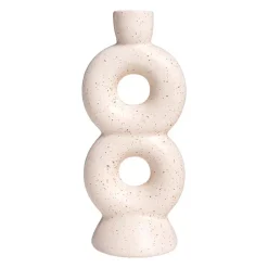 QUVIO Kandelaar infinity – Keramiek – Gebroken wit New