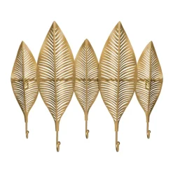 QUVIO Kapstok 5 veren metalen - Goud Clearance
