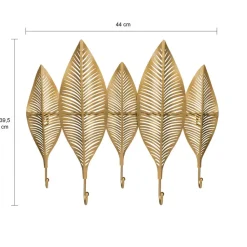 QUVIO Kapstok 5 veren metalen - Goud Clearance