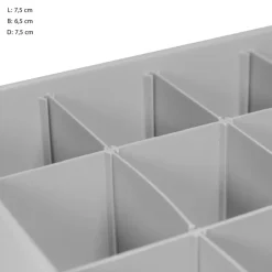 QUVIO Kast Organizer kunststof - Grijs - Set van 6 Outlet