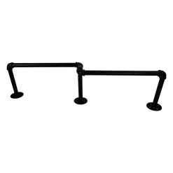 QUVIO Kledingrek wandmontage industrieel - Metaal - Zwart Clearance