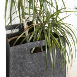 QUVIO Opbergbak vilt vierkant - Grijs