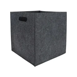 QUVIO Opbergbak vilt vierkant - Grijs