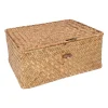 QUVIO Opbergmand - 29 x 19 x 12 cm - Rotan - Bruin Best