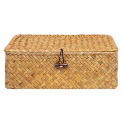 QUVIO Opbergmand - Maat M - Rotan - Bruin New