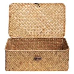 QUVIO Opbergmand - Maat M - Rotan - Bruin New