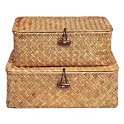 QUVIO Opbergmand - Maat S - Rotan - Bruin Hot