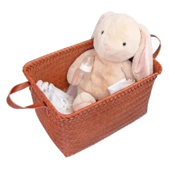 QUVIO Opbergmand gevlochten - Rechthoek - Rotan - 38x28x24 cm - Bruin Discount