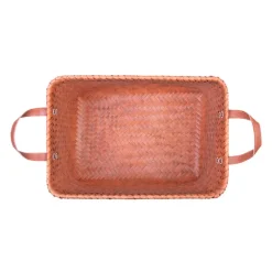 QUVIO Opbergmand gevlochten - Rechthoek - Rotan - 38x28x24 cm - Bruin Discount