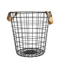 QUVIO Opbergmand metaal groot - Zwart Best