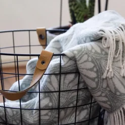 QUVIO Opbergmand metaal groot - Zwart Best