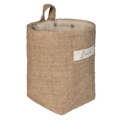 QUVIO Ophangbaar opbergbakje katoen linnen - Sterren Discount