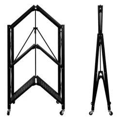 QUVIO Opvouwbaar keukenkastje metaal - Zwart Best