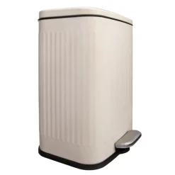 QUVIO Prullenbak 13 L - Rechthoekig afgerond - Metaal - Beige Online