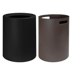 QUVIO Prullenbak plastic met binnenemmer - 12 L - Zwart Clearance