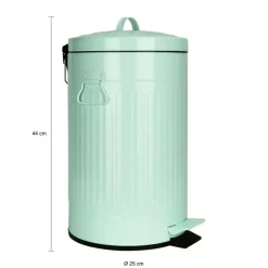 QUVIO Prullenbak retro - 12 L - Metaal - Groen Clearance
