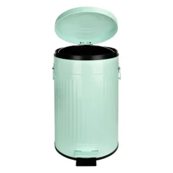 QUVIO Prullenbak retro - 12 L - Metaal - Groen Clearance