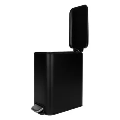 QUVIO Prullenbak vierkant - 5L - Metaal - Zwart Sale