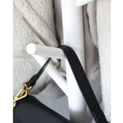 QUVIO Staande kapstok hout Wit Outlet