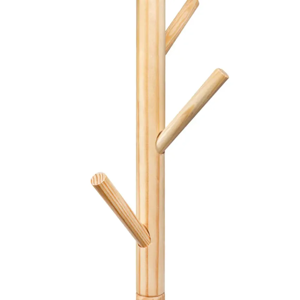 QUVIO Staande kapstok hout - licht bruin Outlet
