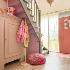 QUVIO Staande kapstok hout - licht bruin Outlet