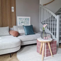 QUVIO Vaasje met metalen spijlen - Zwart Sale